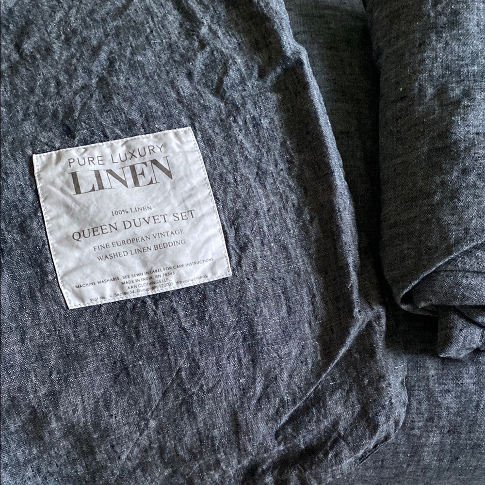 Pure Luxury Linen Queen Duvet Set